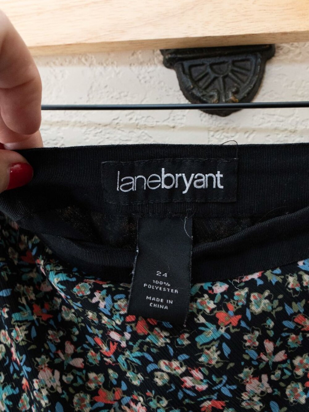 Lane Bryant Skirt Womens 24 Black Floral Tiered Ruffle Mini Side Zip Plus Size - Picture 3 of 12